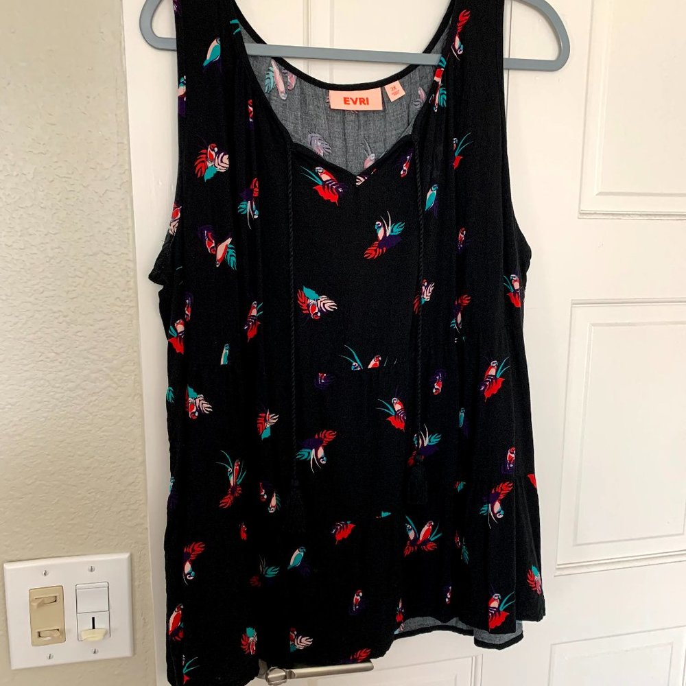 EVRI Black Sleeveless Top | 2x